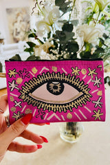 Göz Baskılı Kumaş Çantalar