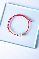 Dilek Bilekliği - Talia - Selenit Kristalli ve Kırmızı İpli