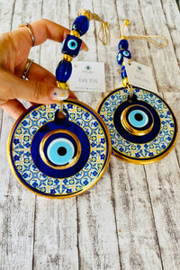 Çini Desenli Nazar Boncuk Duvar Süsü