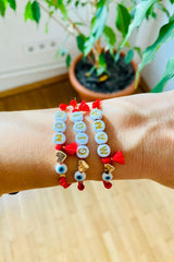 İsime Özel Kırmızı İp Bileklik