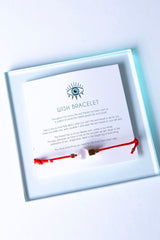 Dilek Bilekliği - Talia - Selenit Kristalli ve Kırmızı İpli