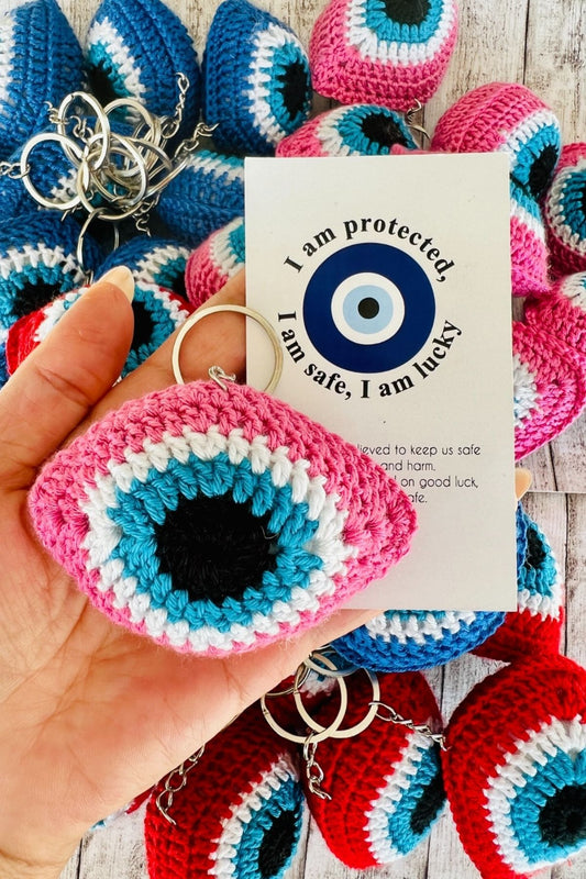 Makrome Nazar Boncuk Anahtarlık