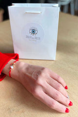 Dilek Bilekliği - Talia - Selenit Kristalli ve Kırmızı İpli