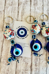 Lona Nazar Boncuklu Anahtarlık