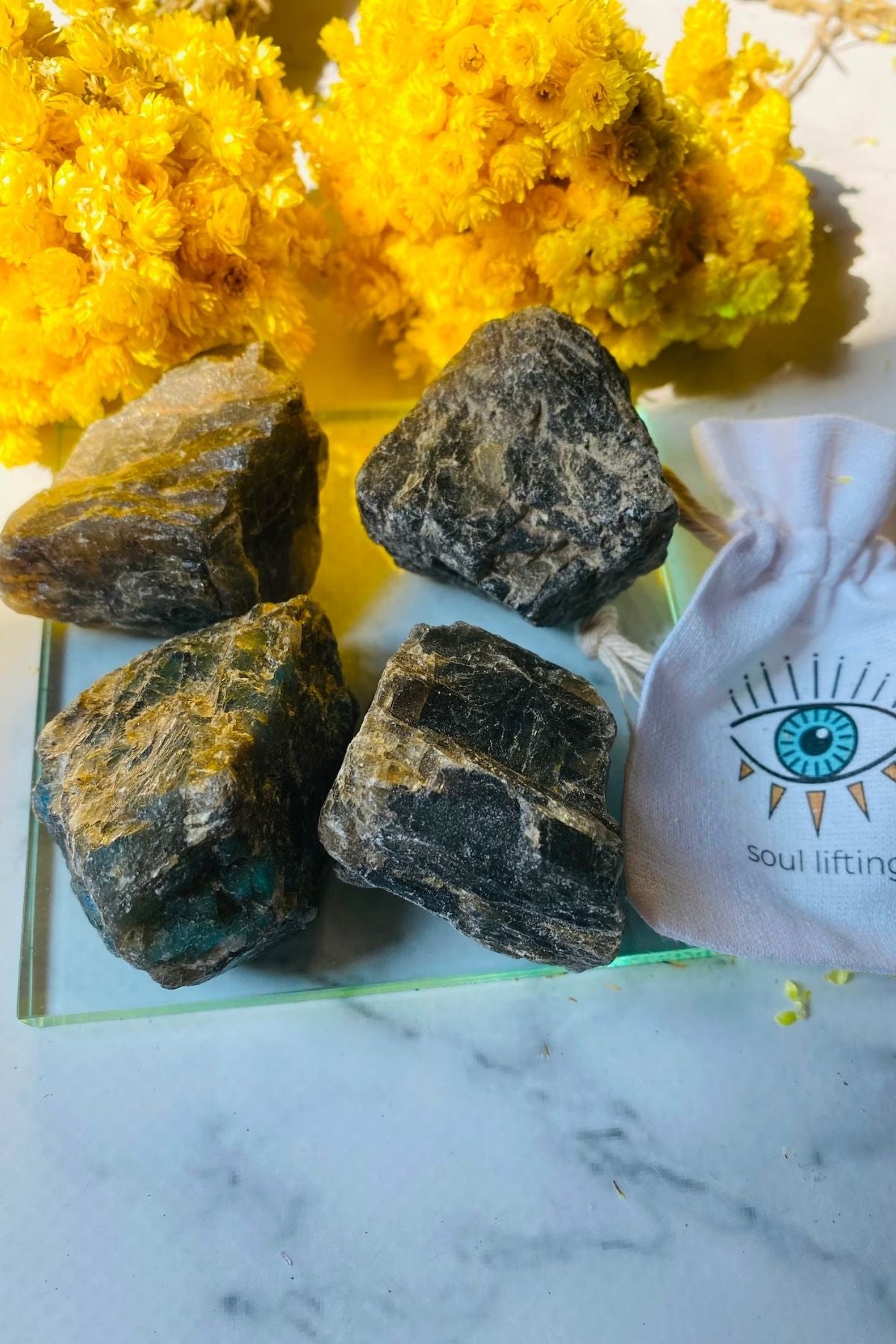 Ham Labradorit Kristali - Mucize - Kader - Sınırsız Potansiyel