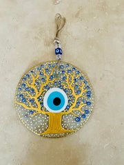 VANZO Hayat Ağacı Nazar Boncuklu Duvar Süsü 22 cm