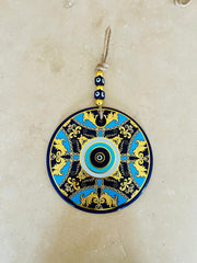 MEVA El Yapımı Cam Nazar Boncuğu Duvar Süsü 20 cm