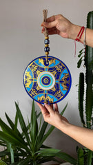 MEVA El Yapımı Cam Nazar Boncuğu Duvar Süsü 20 cm