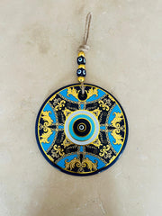 MEVA El Yapımı Cam Nazar Boncuğu Duvar Süsü 20 cm