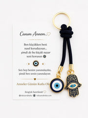 Anneler Günü Özel Nazar Anahtarlık – Kartlı Hediye Seti