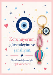 Nazar Boncuklu Balon Anahtarlık