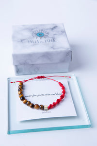 Kırmızı İp ve Kaplan Gözü Bileklik