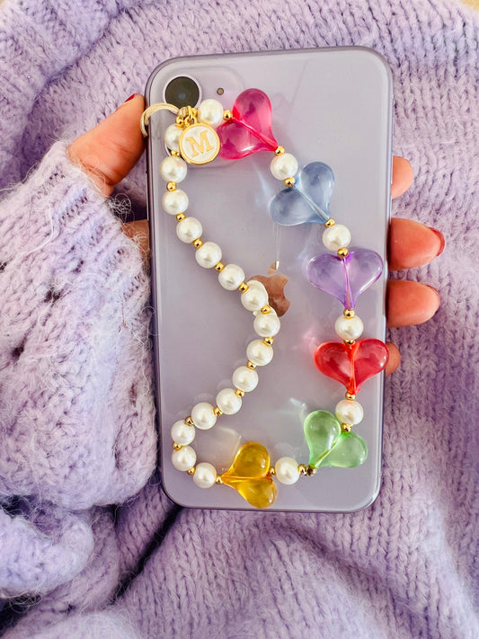 Mirna Harfli Kalp Telefon Askısı