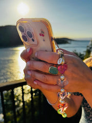 Mirna Harfli Kalp Telefon Askısı