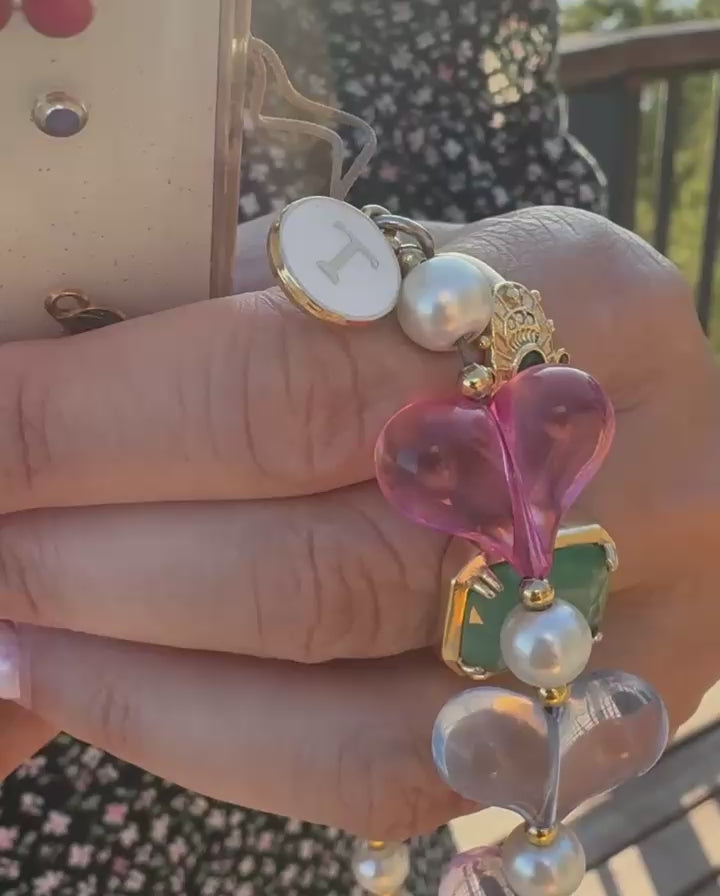 Mirna Harfli Kalp Telefon Askısı