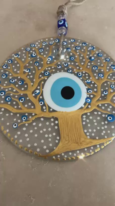 VANZO Hayat Ağacı Nazar Boncuklu Duvar Süsü 22 cm