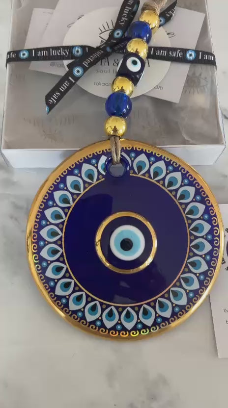 Bovi Nazar Boncuğu Cam Duvar Süsü