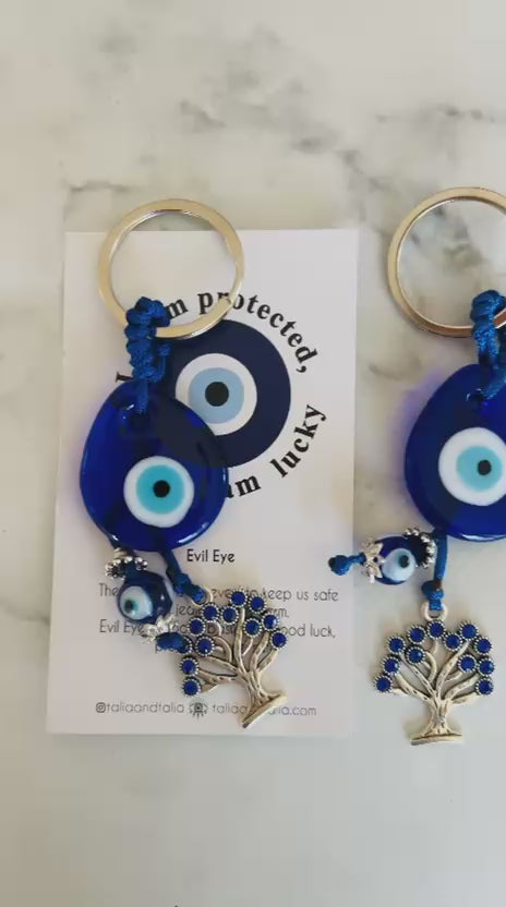 Kivi Nazar Boncuğu ve Yaşam Ağacı Anahtarlık