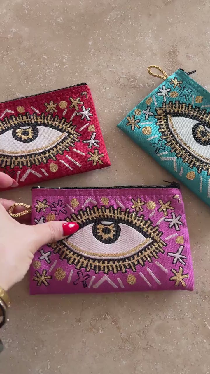 Göz Baskılı Kumaş Çantalar