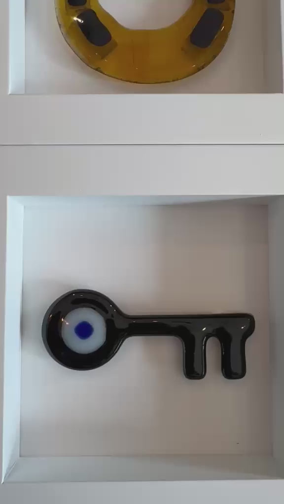 Tusa Cam Figürlü Lake Çerçeveli Dekoratif Obje