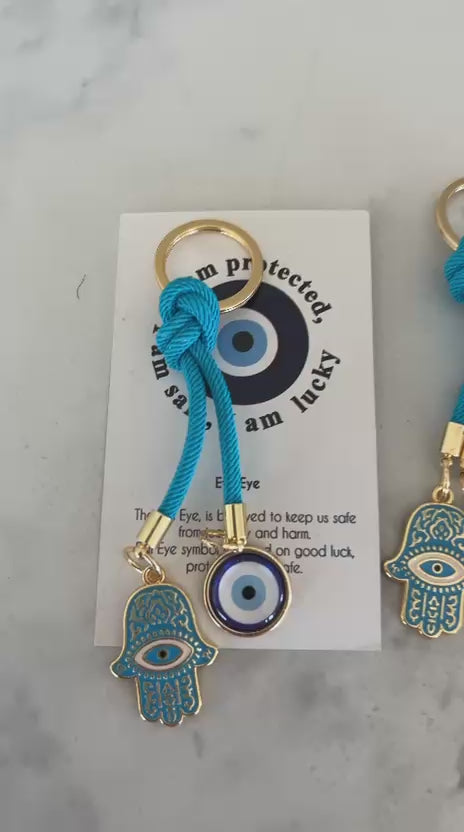 Vilal Nazar Boncuklu Hamsa El Anahtarlık & Çanta Charmı