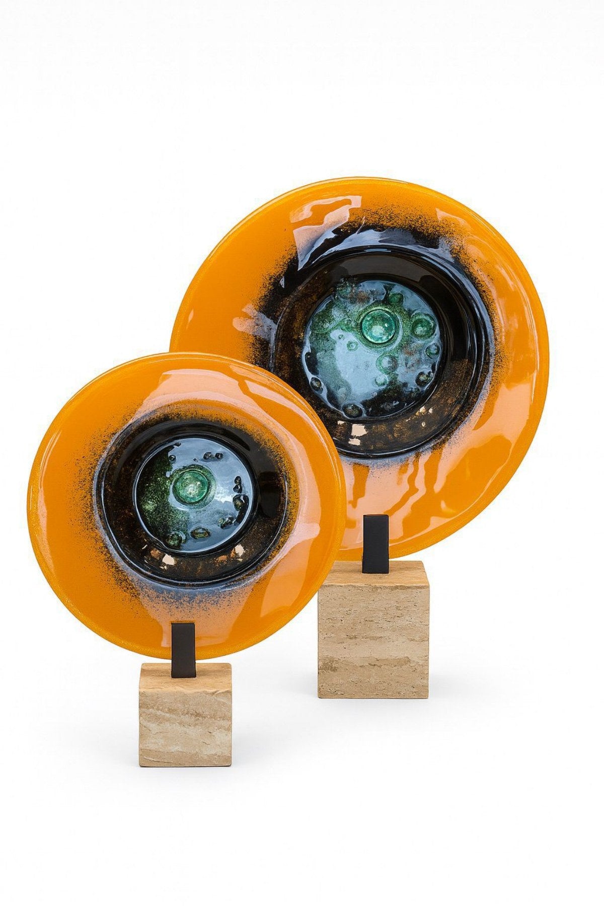 Safir Turuncu Cam Disk