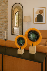 Safir Turuncu Cam Disk