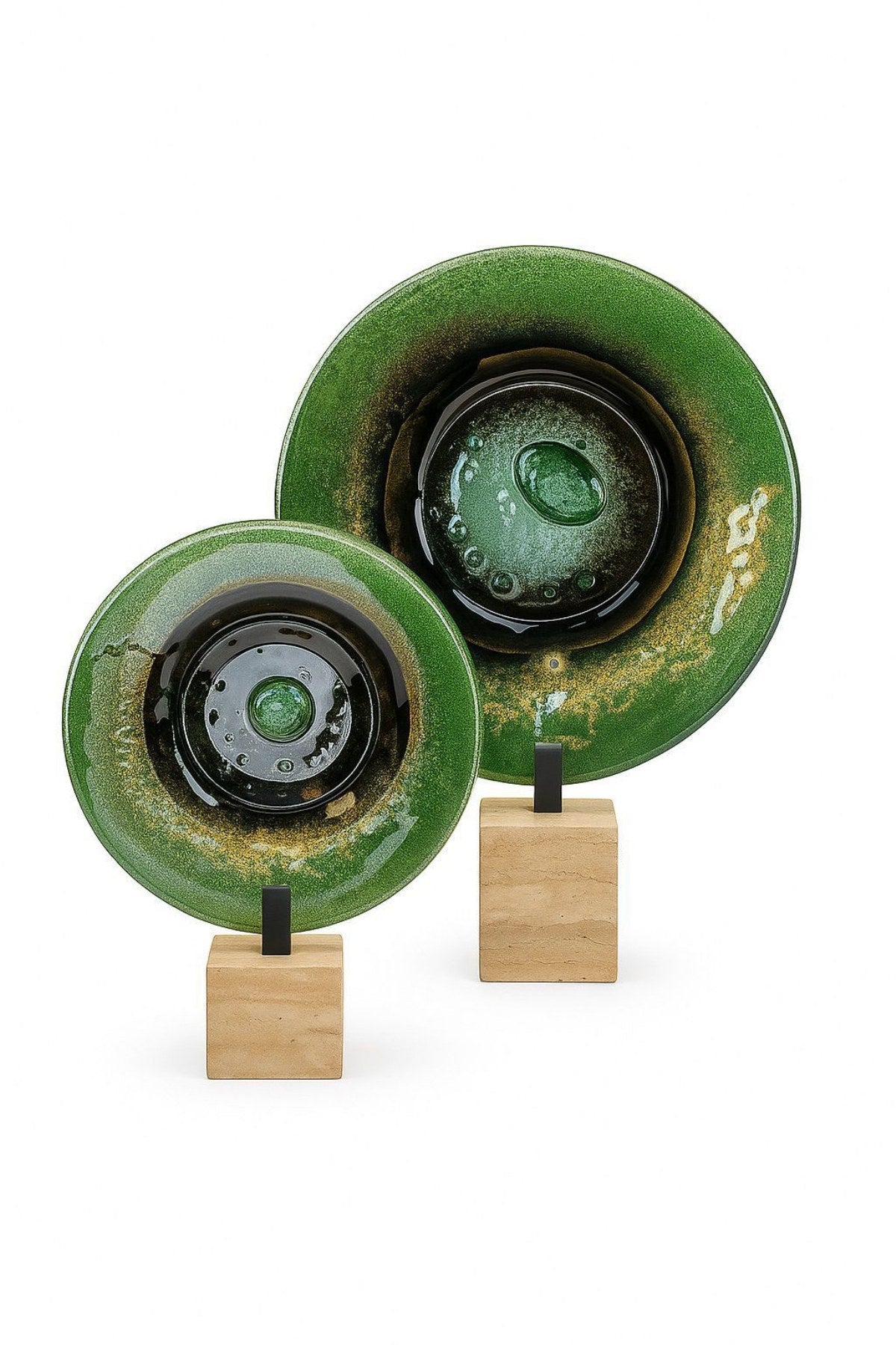 Safir Yeşil Cam Disk