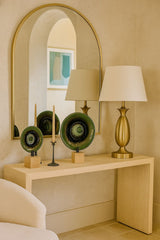 Safir Yeşil Cam Disk